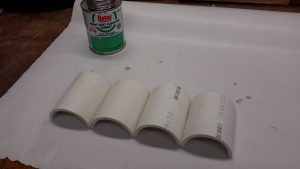 testing the PVC pipe plan with glue